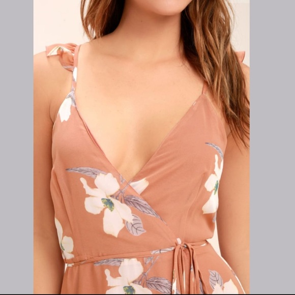 NWOT Lulu’s ‘All Mine’ Floral Print Wrap Dress - Picture 4 of 7